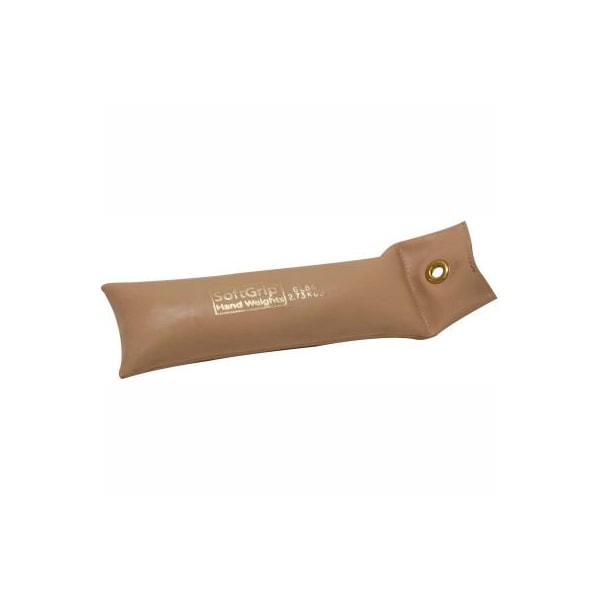 CanDo SoftGrip Hand Weight, 6 lb., Tan